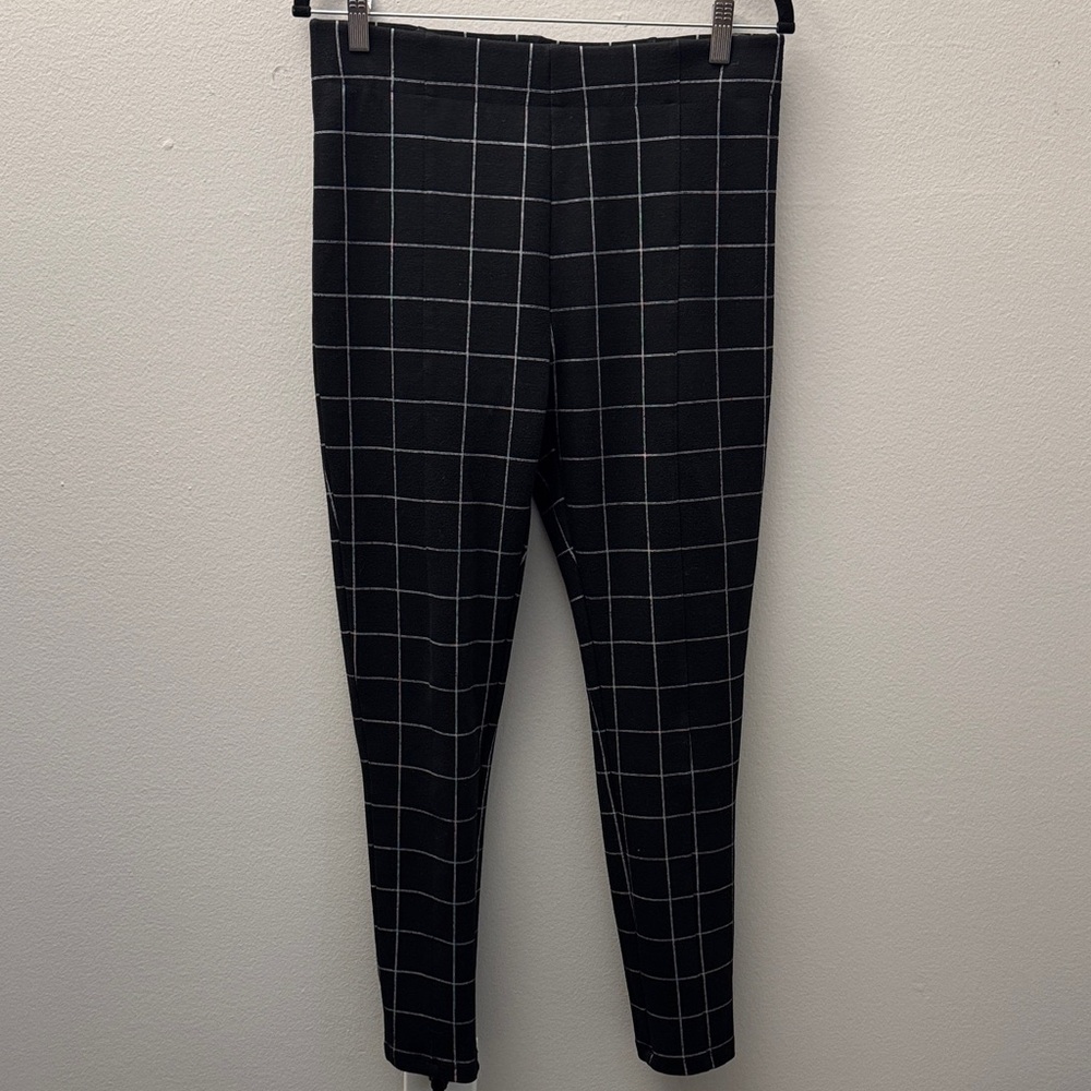 Women’s Black Checkered Pants